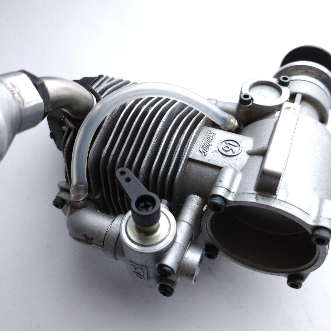 ラジコン飛行機 エンジン OS FS SURPASS 91 マフラー付き