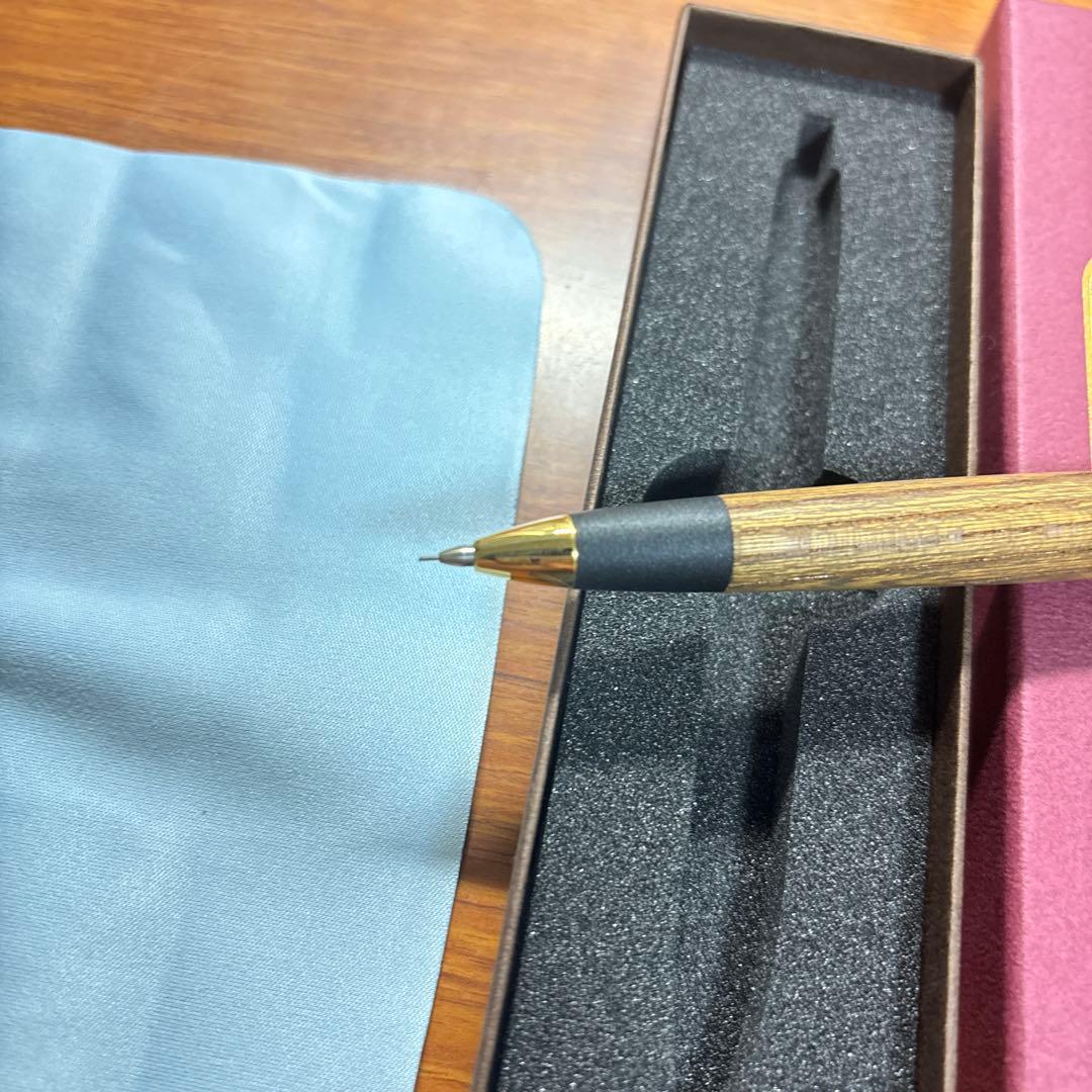 ボナンペン シャーペン0.5 真鍮金具 欅(けやき) オイル付き