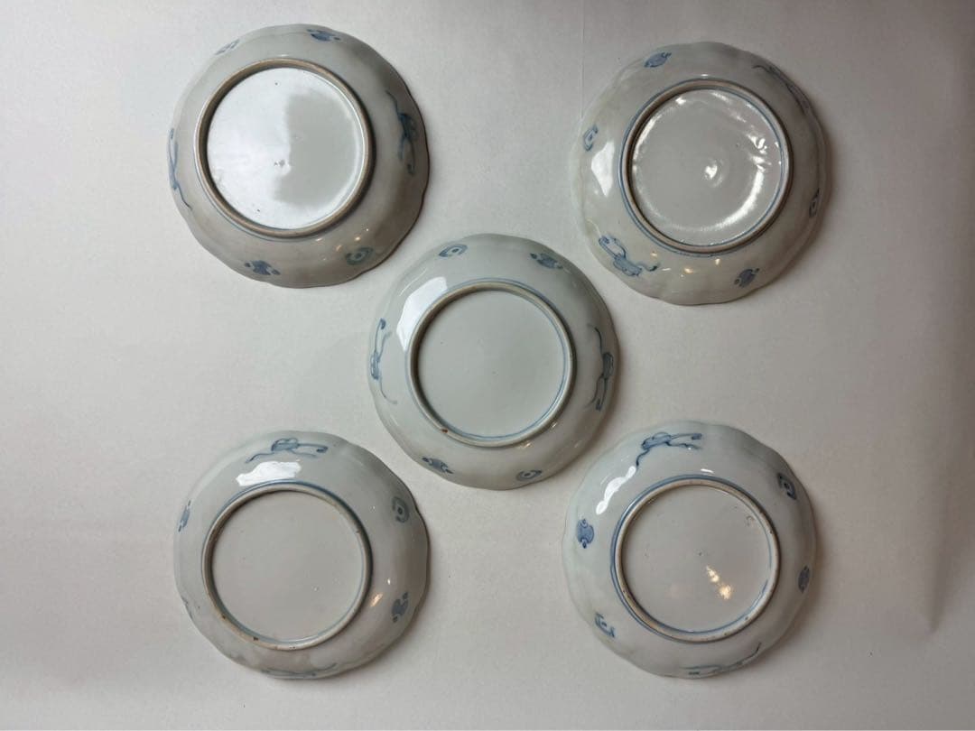 古伊万里　皿　なます　装飾　赤絵