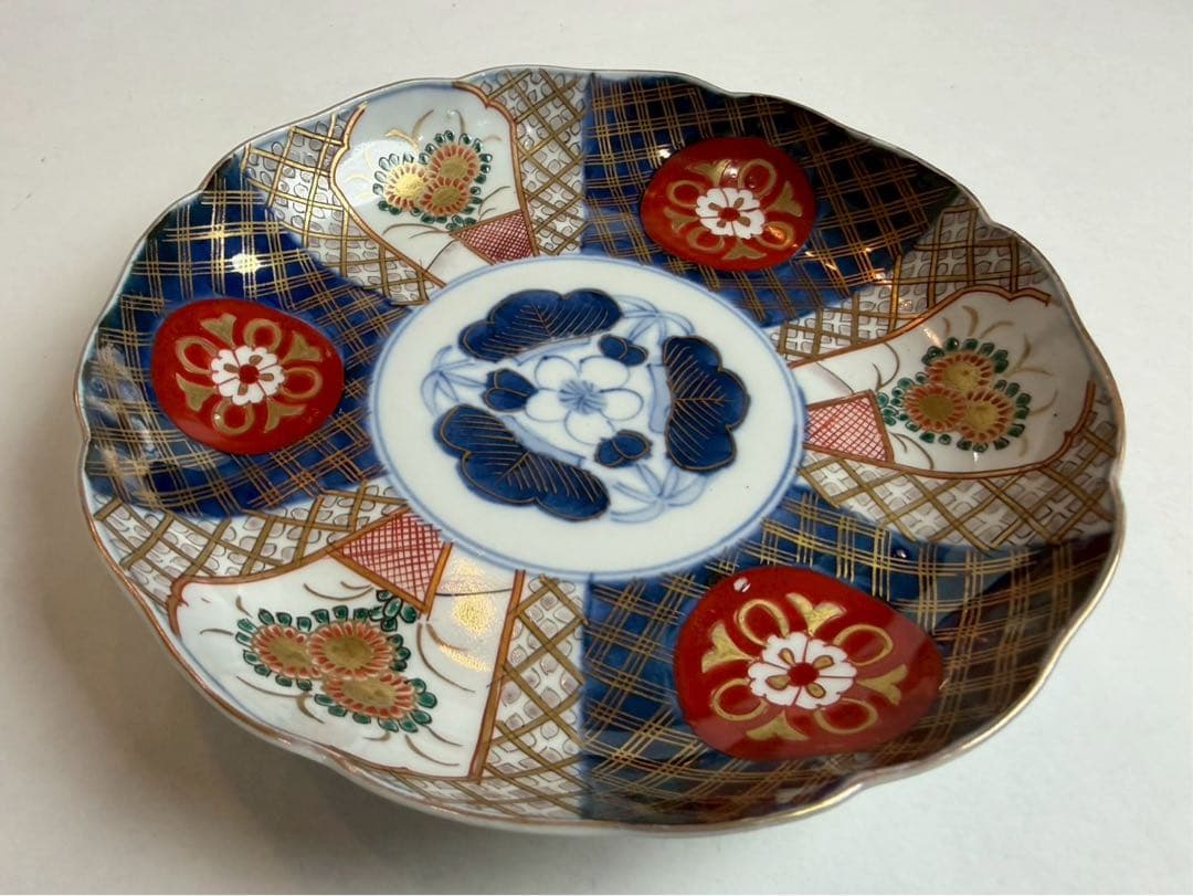 古伊万里　皿　なます　装飾　赤絵