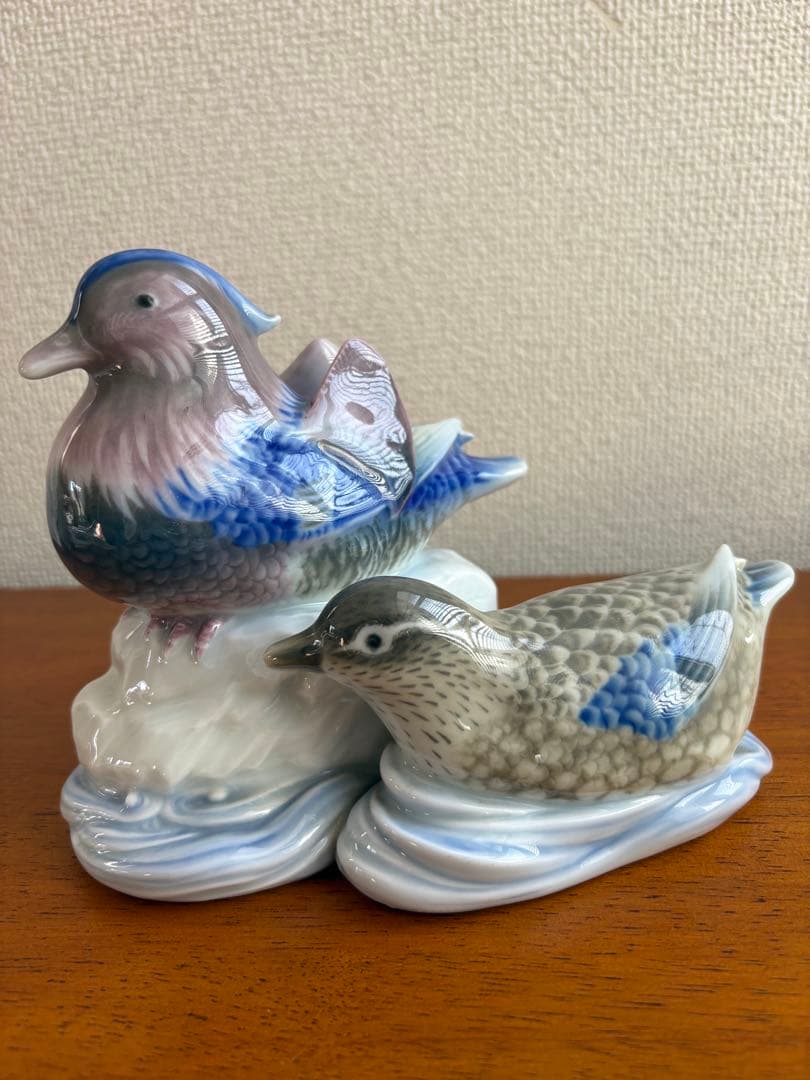 PEACE 香蘭社 青い鳥 置物 ペア 有田焼