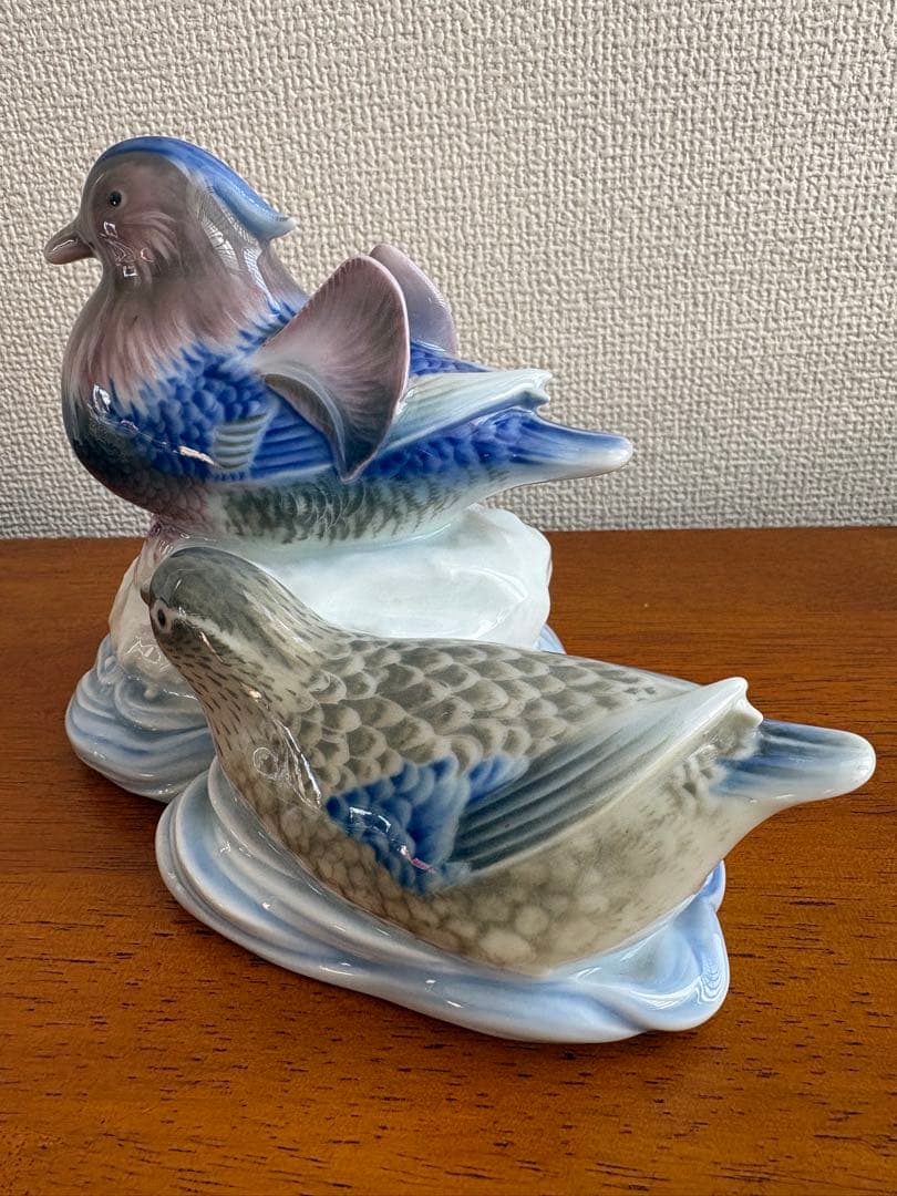 PEACE 香蘭社 青い鳥 置物 ペア 有田焼