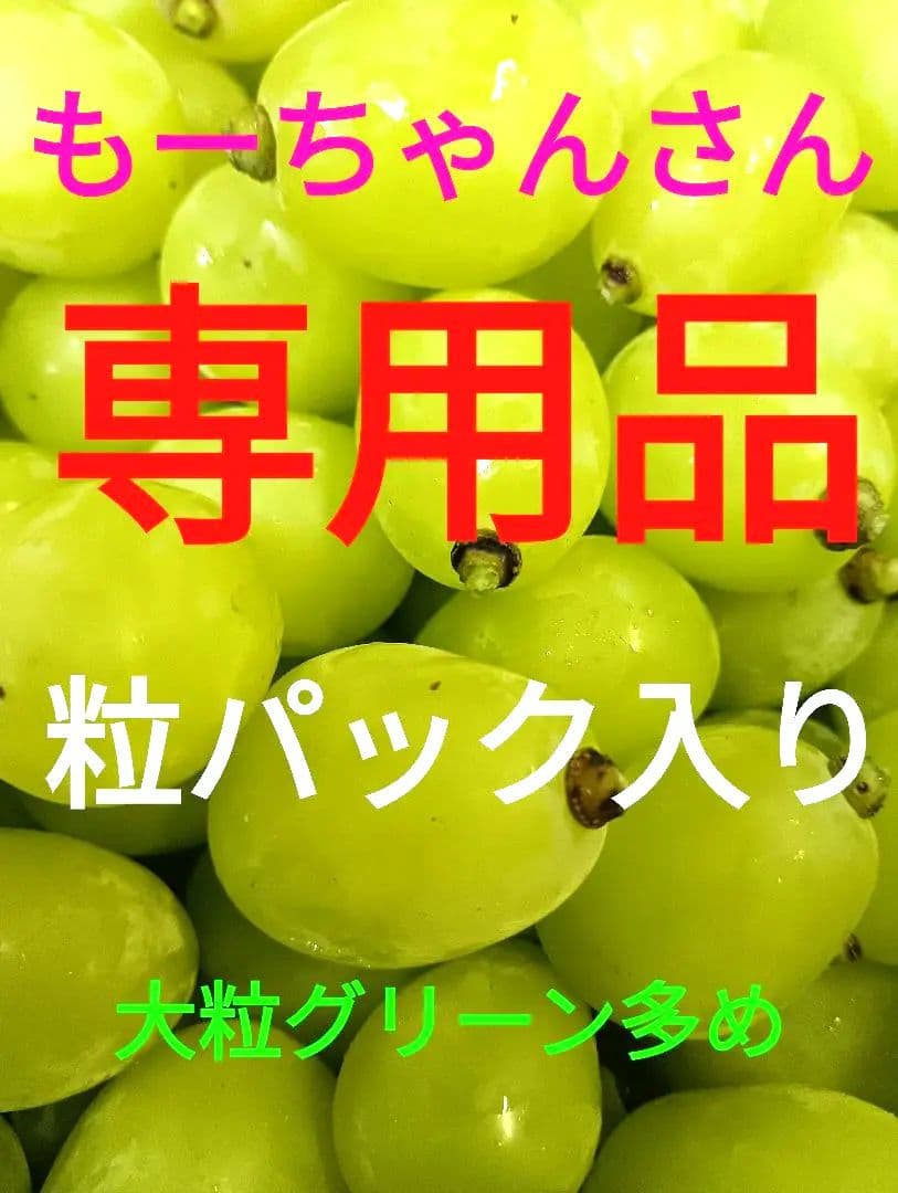 もーちゃんさん専用品シヤインマスカット大粒グリーン多め入り3キロパック入り