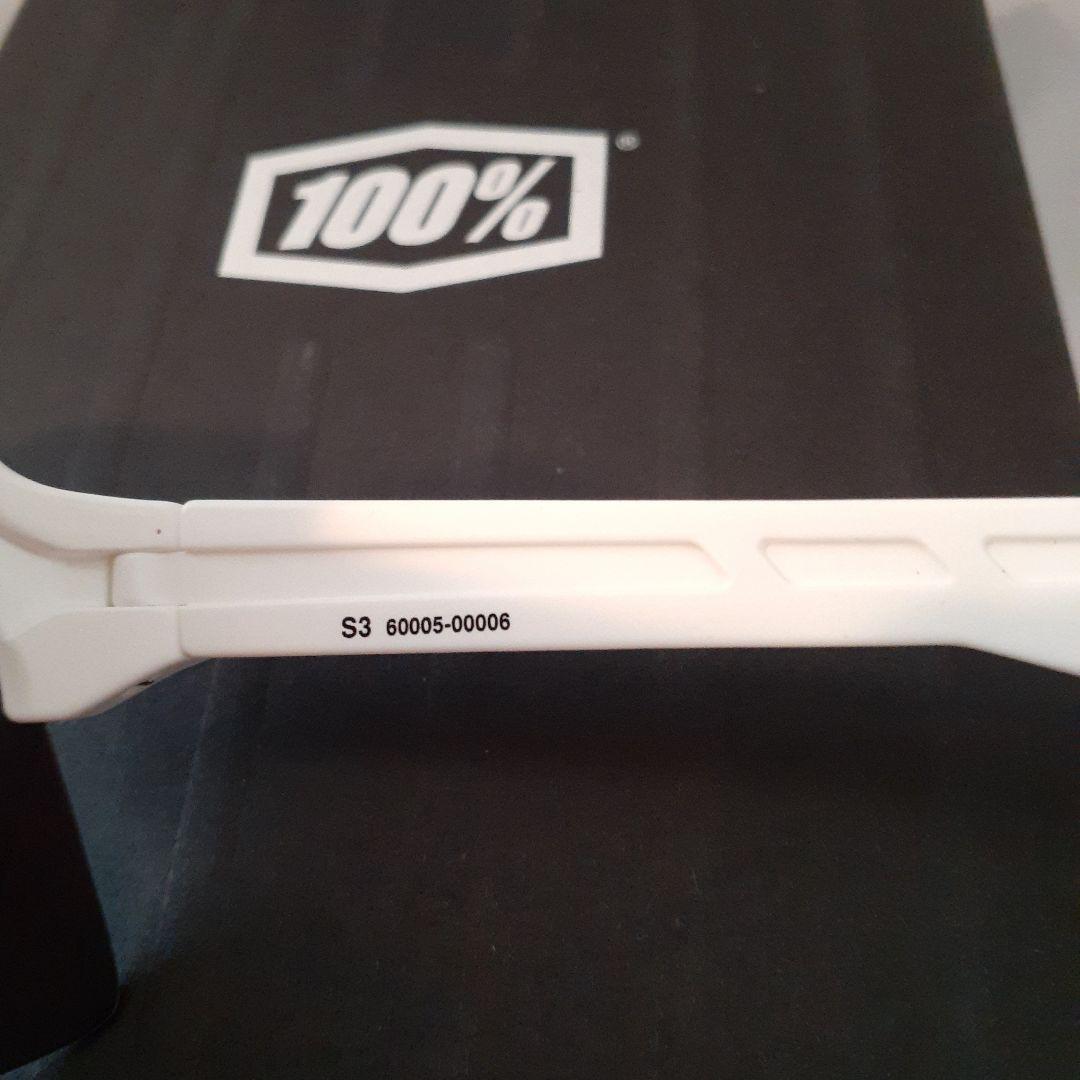 100% S3 ホワイト ブルー ワンハンドレッド サングラス