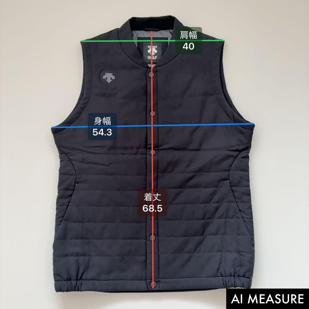 DESCENTE GOLF モバイルサーモリサイクル中わたベスト L ブラック