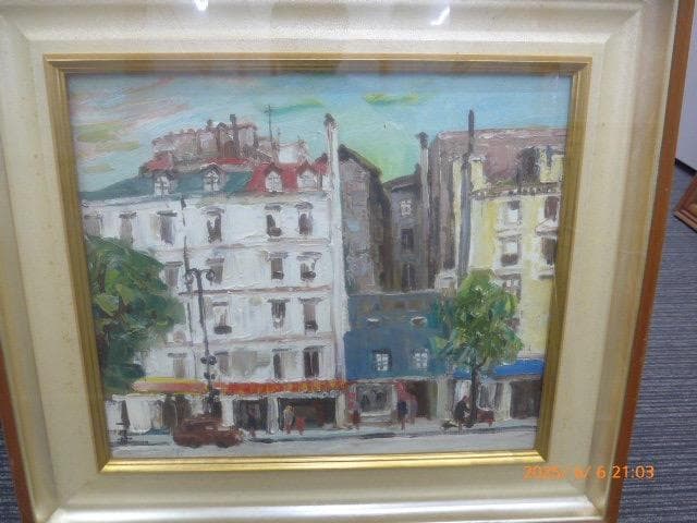 水野一好の10号の油絵「パリ風景」です。