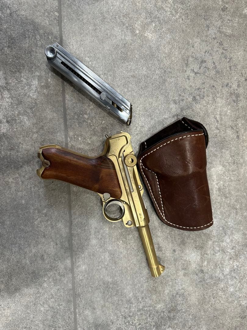 Marushin マルシンルガーP-08 モデルガン ゴールド SMG規格品