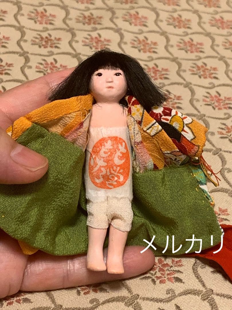 ももけろ堂の市松人形　手作り市松人形　小さないちまさん　豆市松人形　袖人形