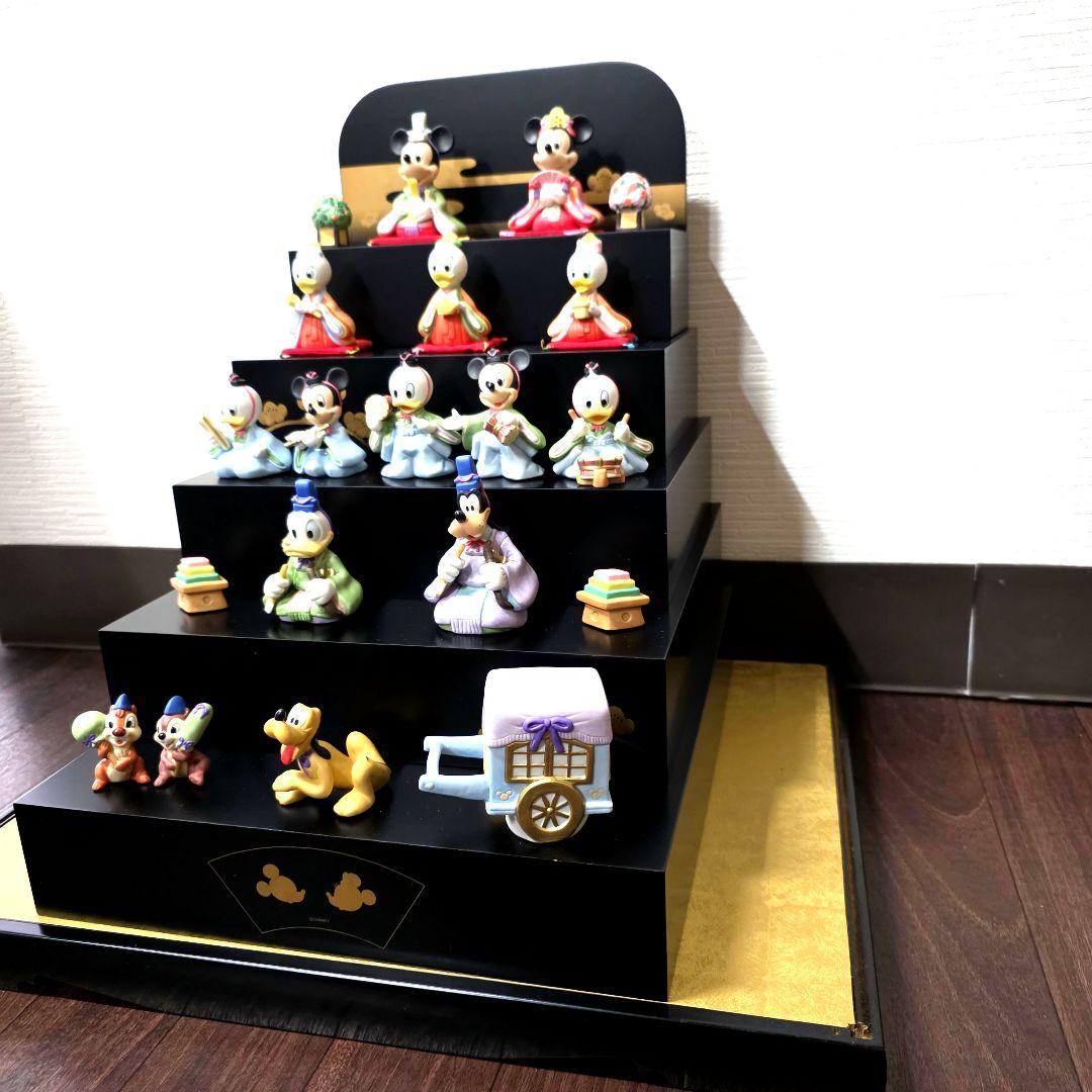 【希少・美品】ディズニー 雛人形 五段飾り ガラスケース、箱付き