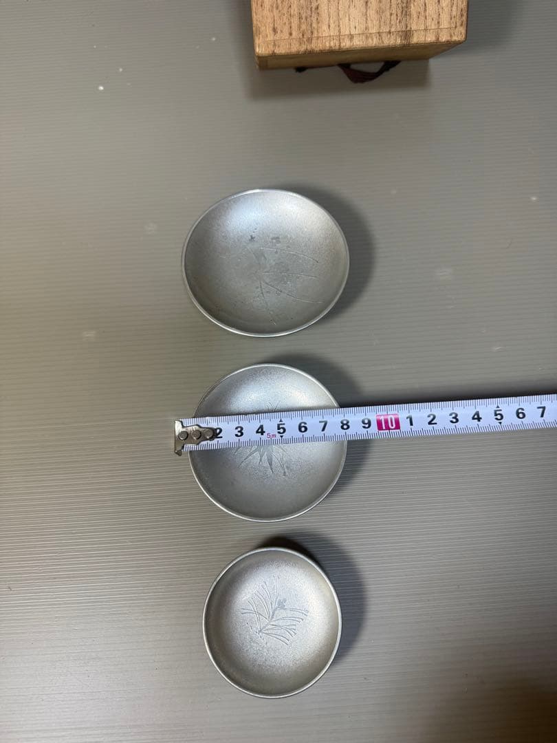 2254 錫製　本錫　御盃　3客