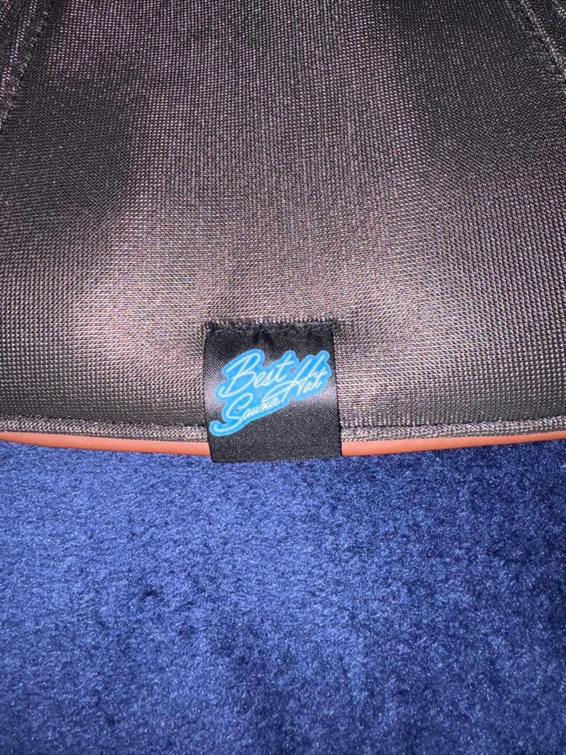 ベストサウナサウナハット 2色セット (青・茶) 良質蒸温　シリコンレザー