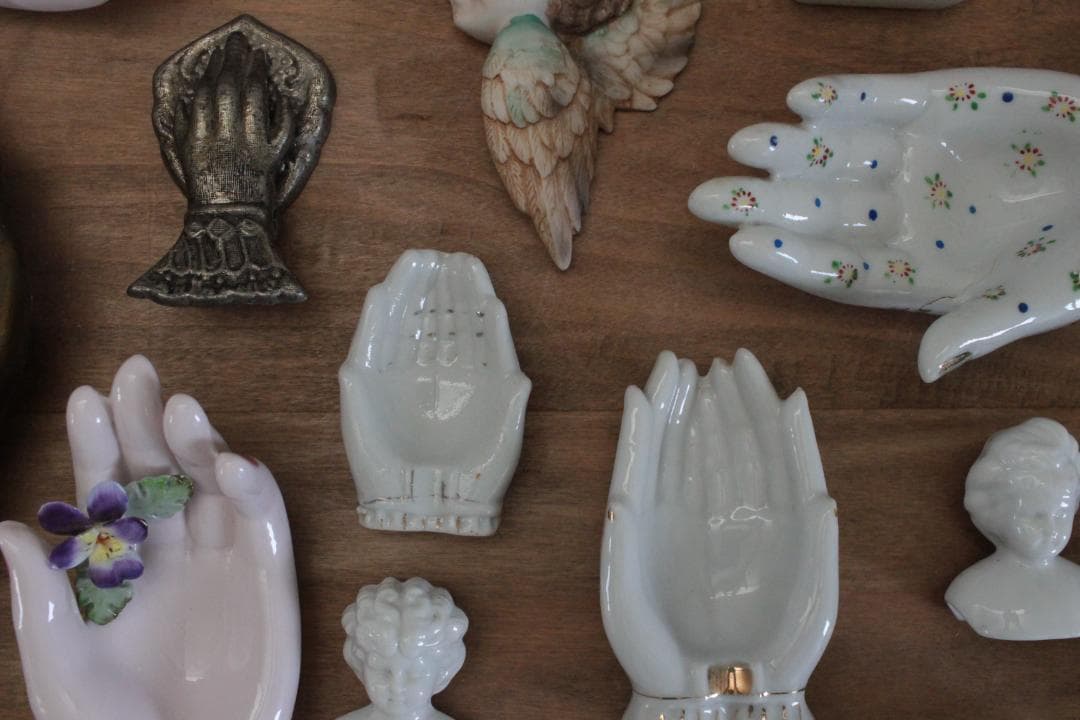 【D】バラ・レフトンのハンドモチーフ/Lefton Porcelain