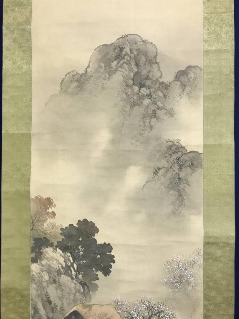 作者不詳/梅花山家図/山水図/梅花書屋図/掛軸/名家伝来/AD-249