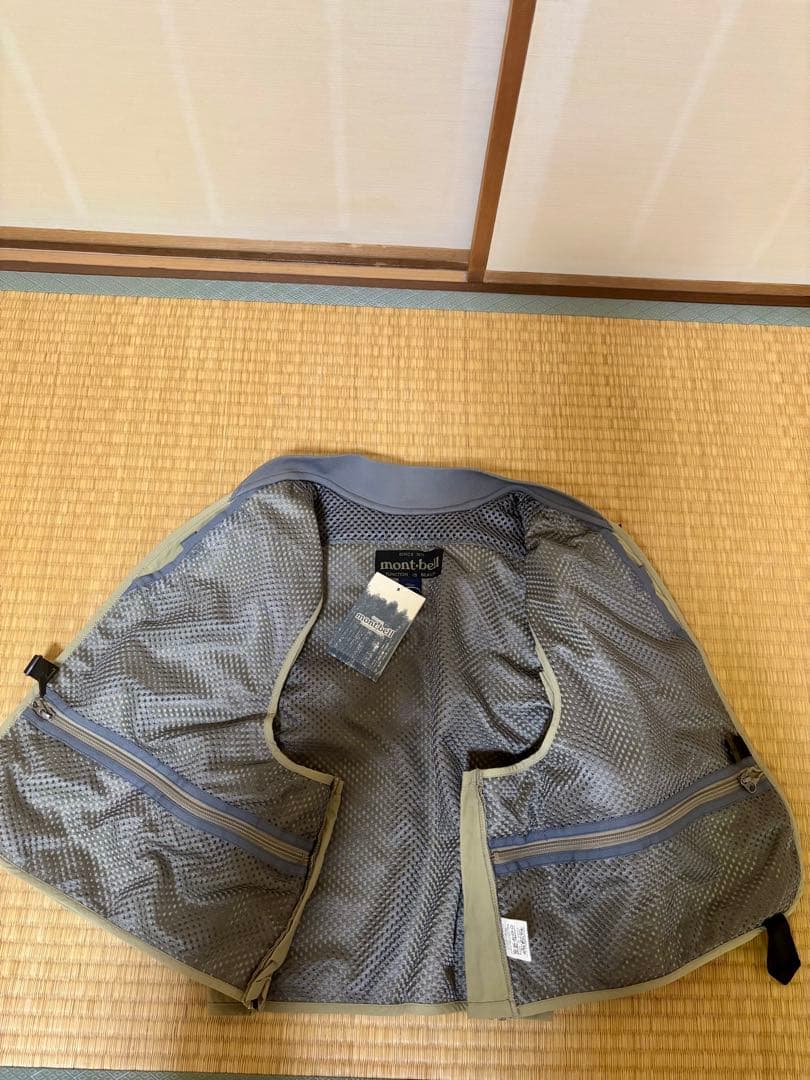 mont-bell アジャスタブルフィッシングベスト Lライトタン【タグ付き】