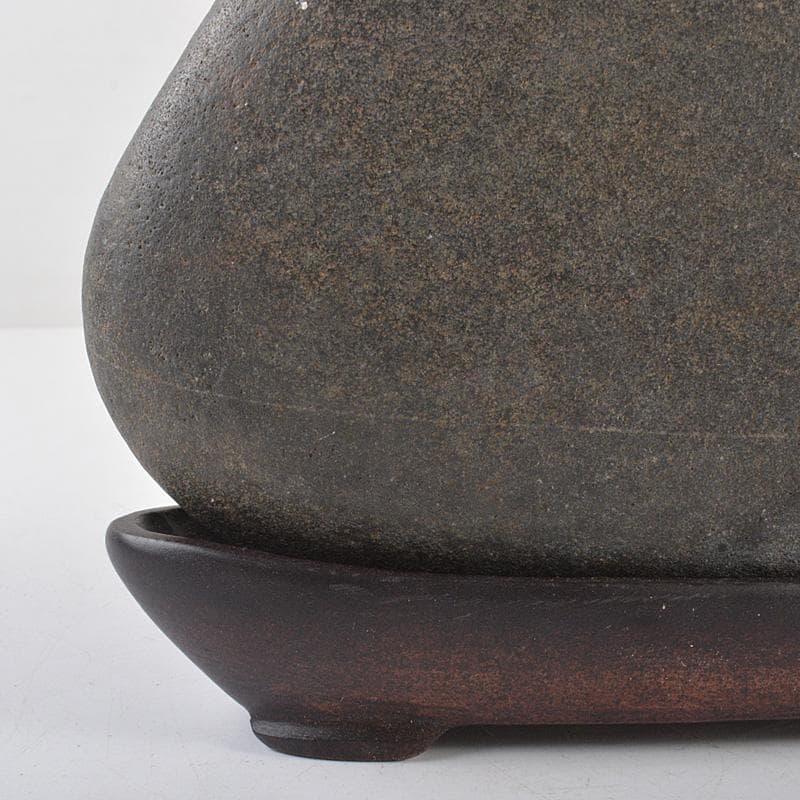 天然石　鑑賞石　天竜川　唐木台付　2点まとめて　C　R6210