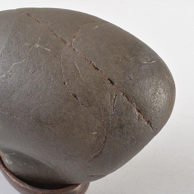 天然石　鑑賞石　天竜川　唐木台付　2点まとめて　C　R6210