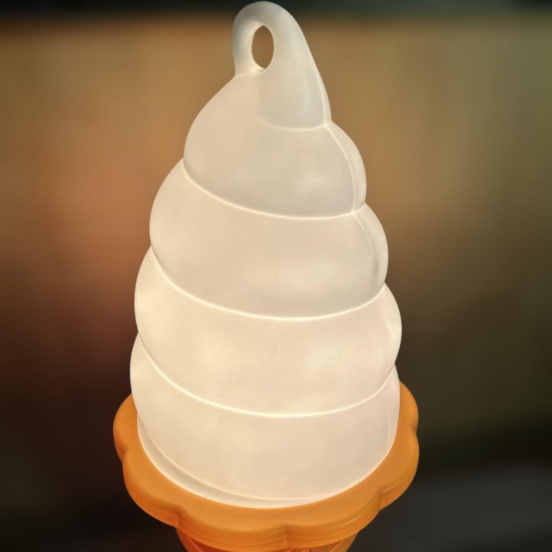 業務用非売品　ソフトクリーム電飾看板　あんどん93センチ　照明　ディスプレイ