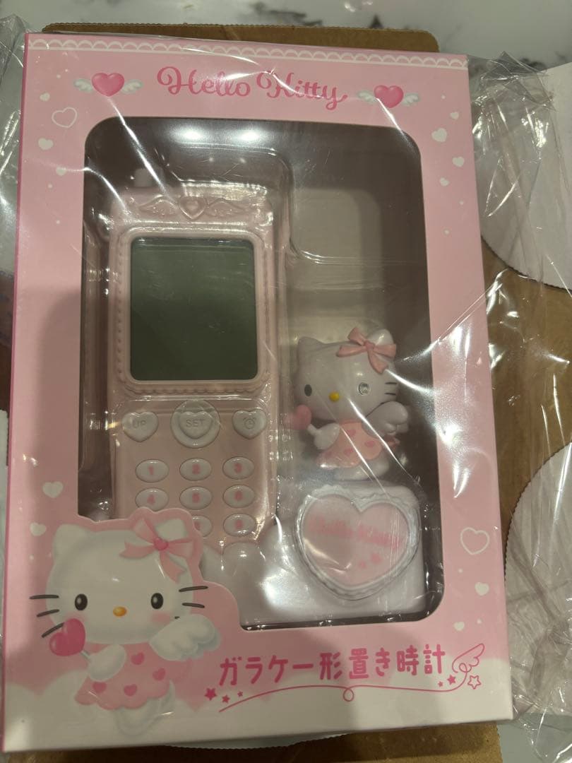 サンリオ　ハローキティ　ガラケー型置き時計