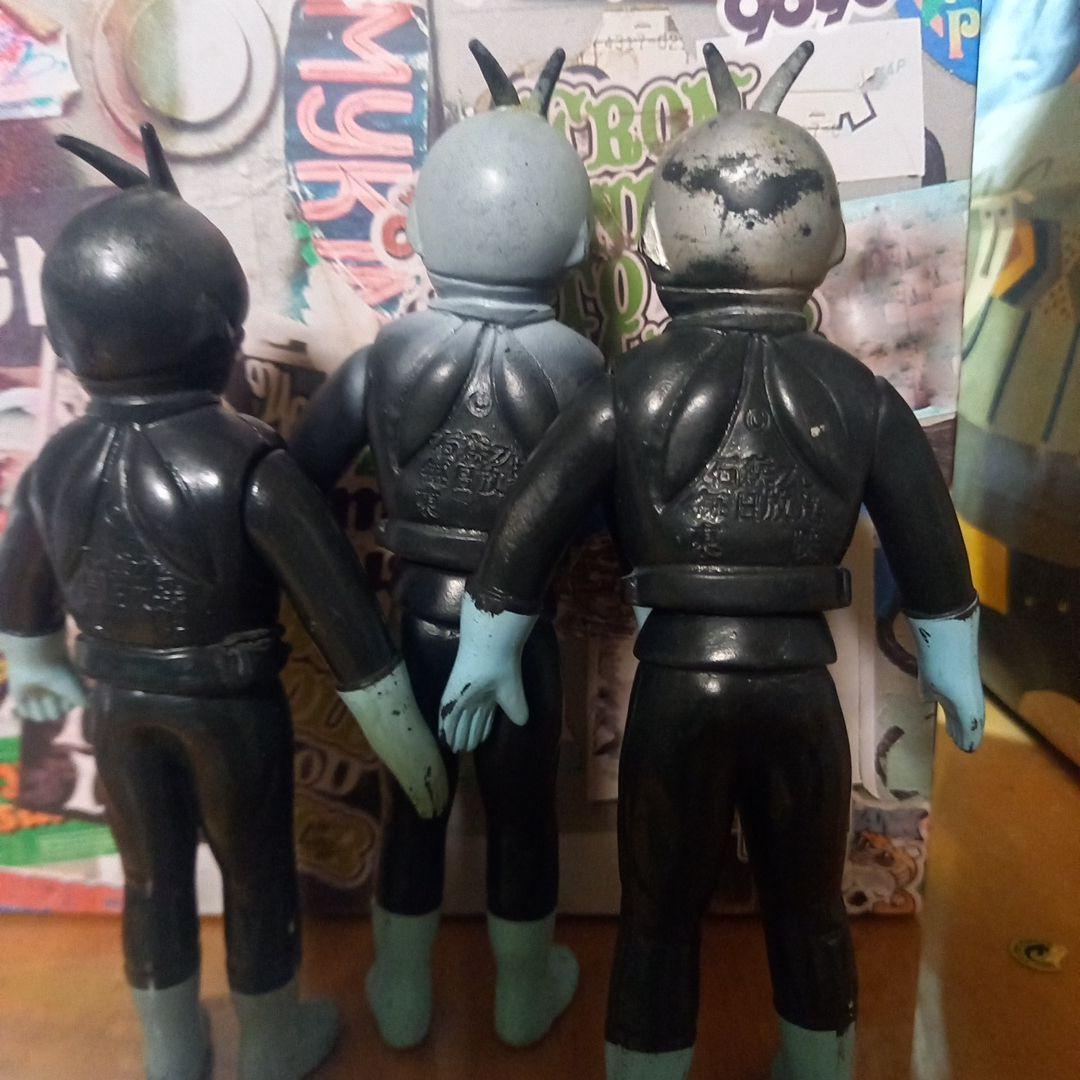 仮面ライダーソフビ当時物 ３体セット✨昭和レトロ✨１９７０年代✨