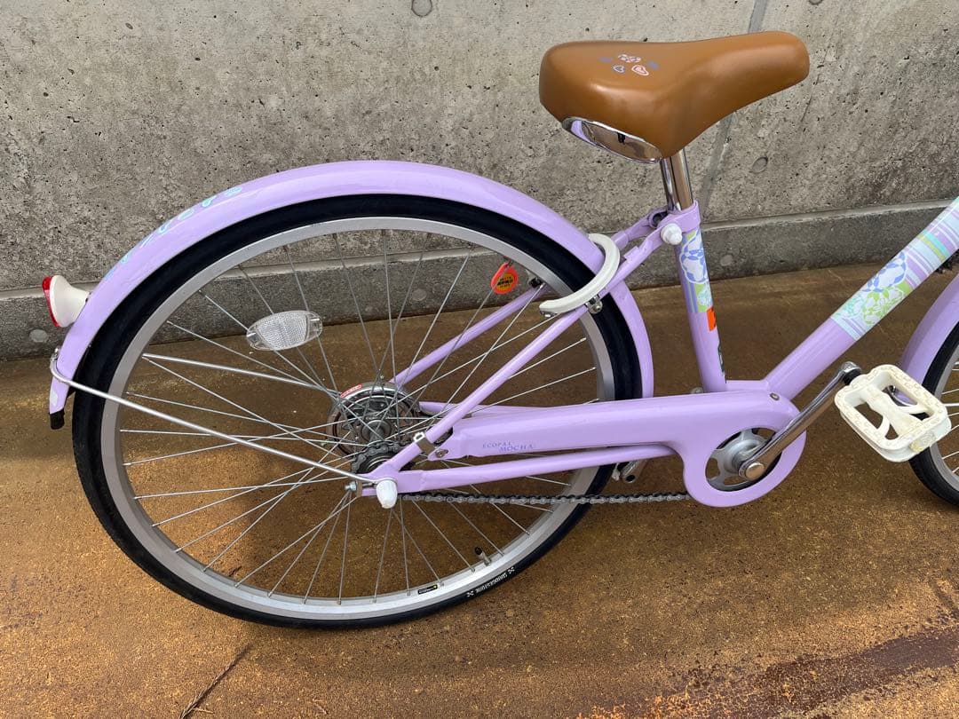 【山形県】ブリヂストン　24インチ　子供用自転車 ラベンダー色