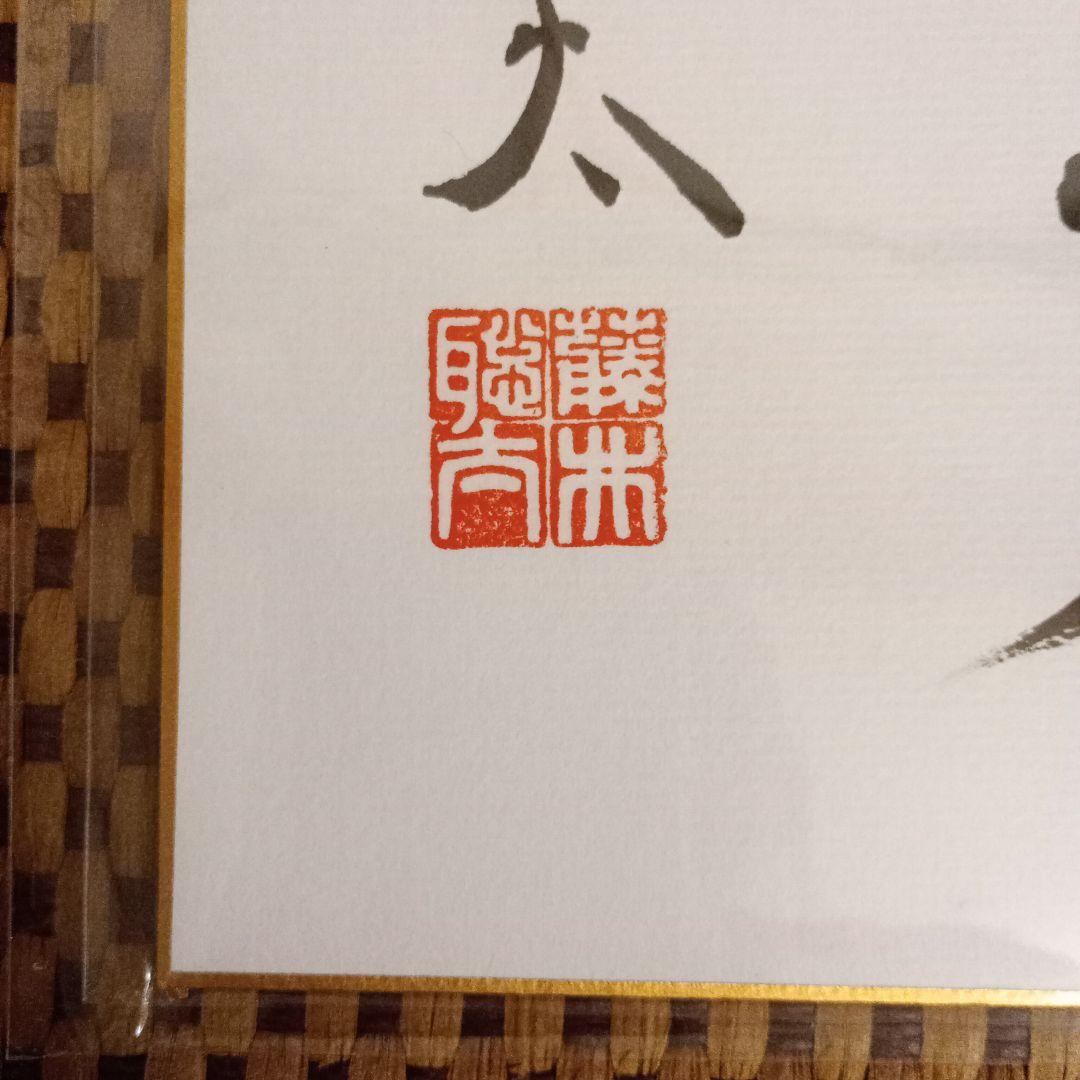 藤井聡太竜王 竜王位 直筆揮毫色紙 サイン 飛翔 永世竜王