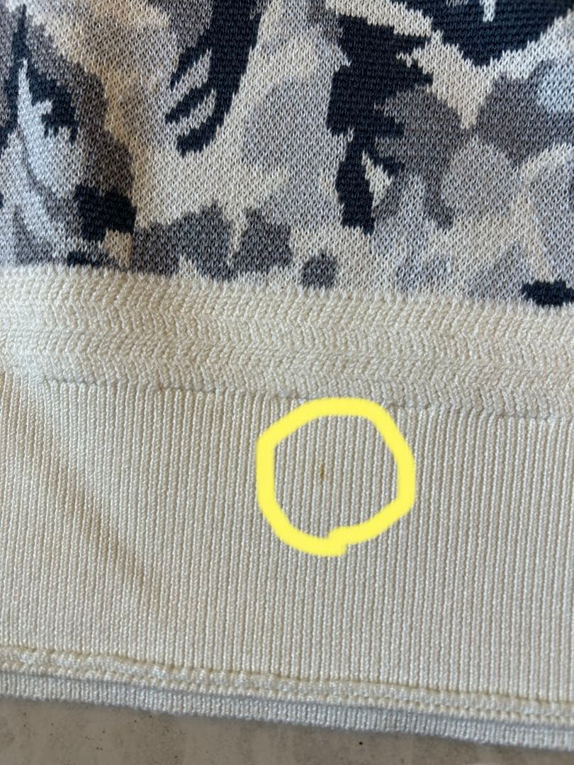 BRIEFING ブリーフィング カモフラ柄 ニット 白　グレー M ゴルフ