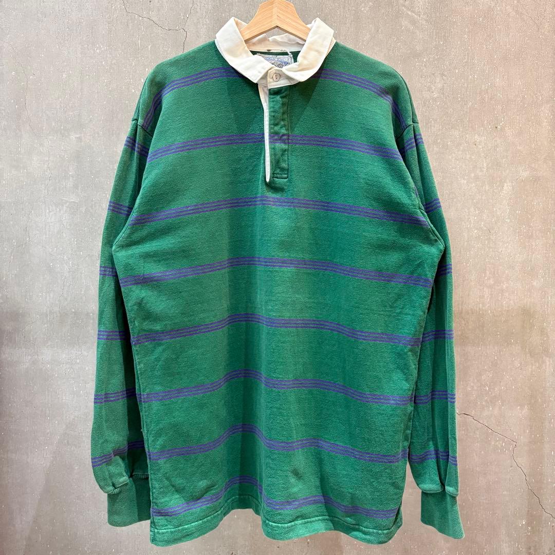 90s USA製 LANDS'END ラガーシャツ ランズエンド