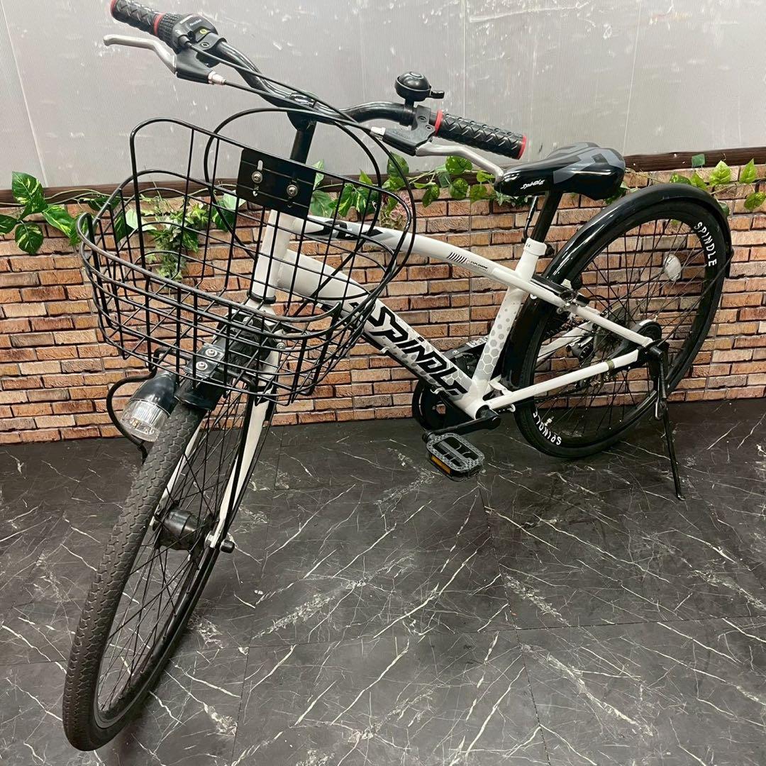 【107】子供用自転車 子供車 SPRNDLE ホワイト 24インチ 変速付き