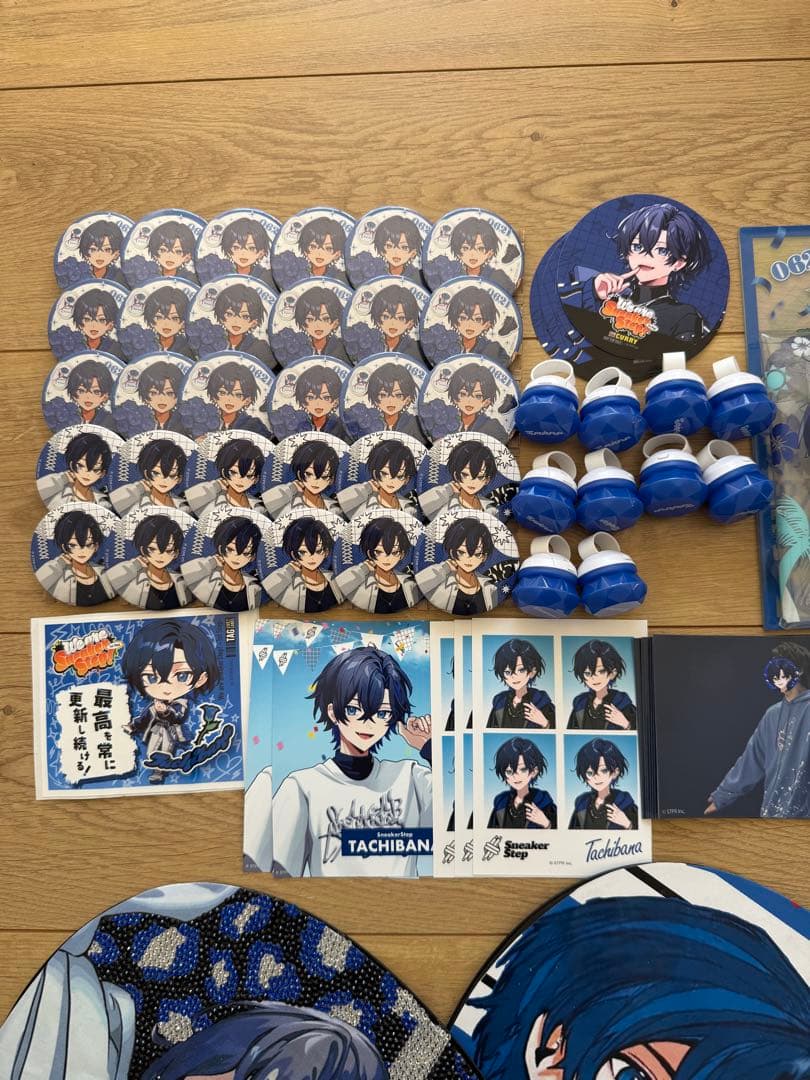 スニーカーステップ たちばな グッズ大量まとめ売り 缶バッジ うちわ アクキー