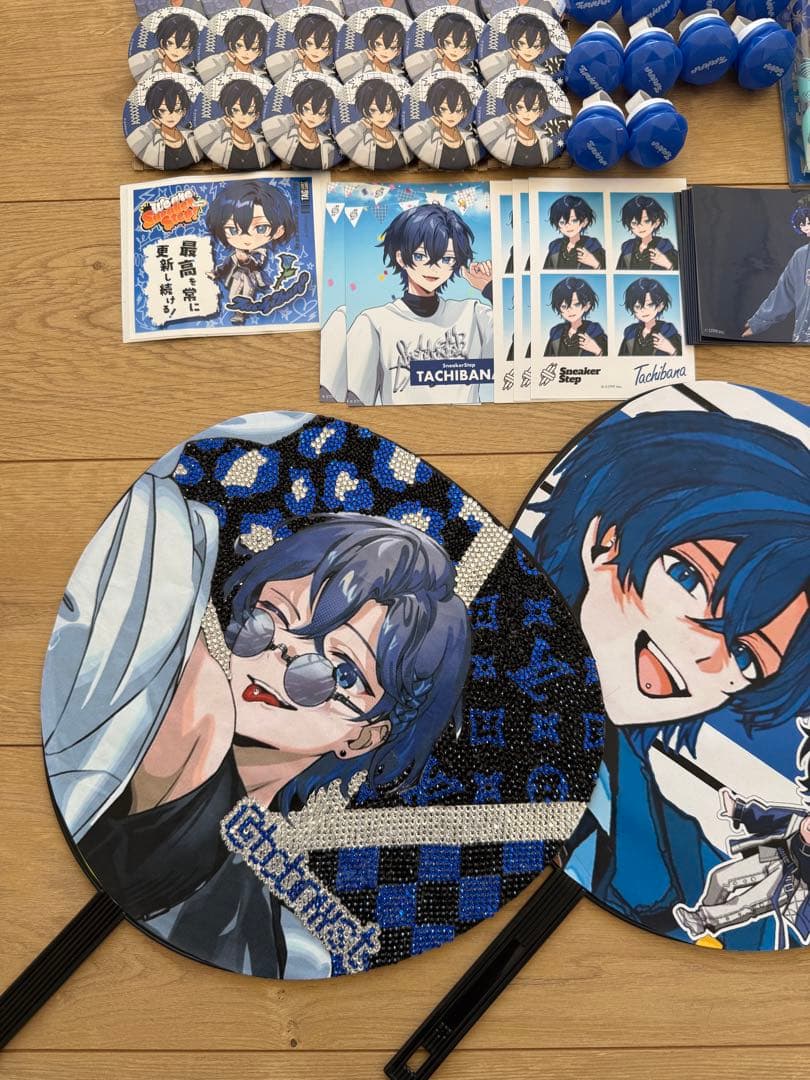 スニーカーステップ たちばな グッズ大量まとめ売り 缶バッジ うちわ アクキー