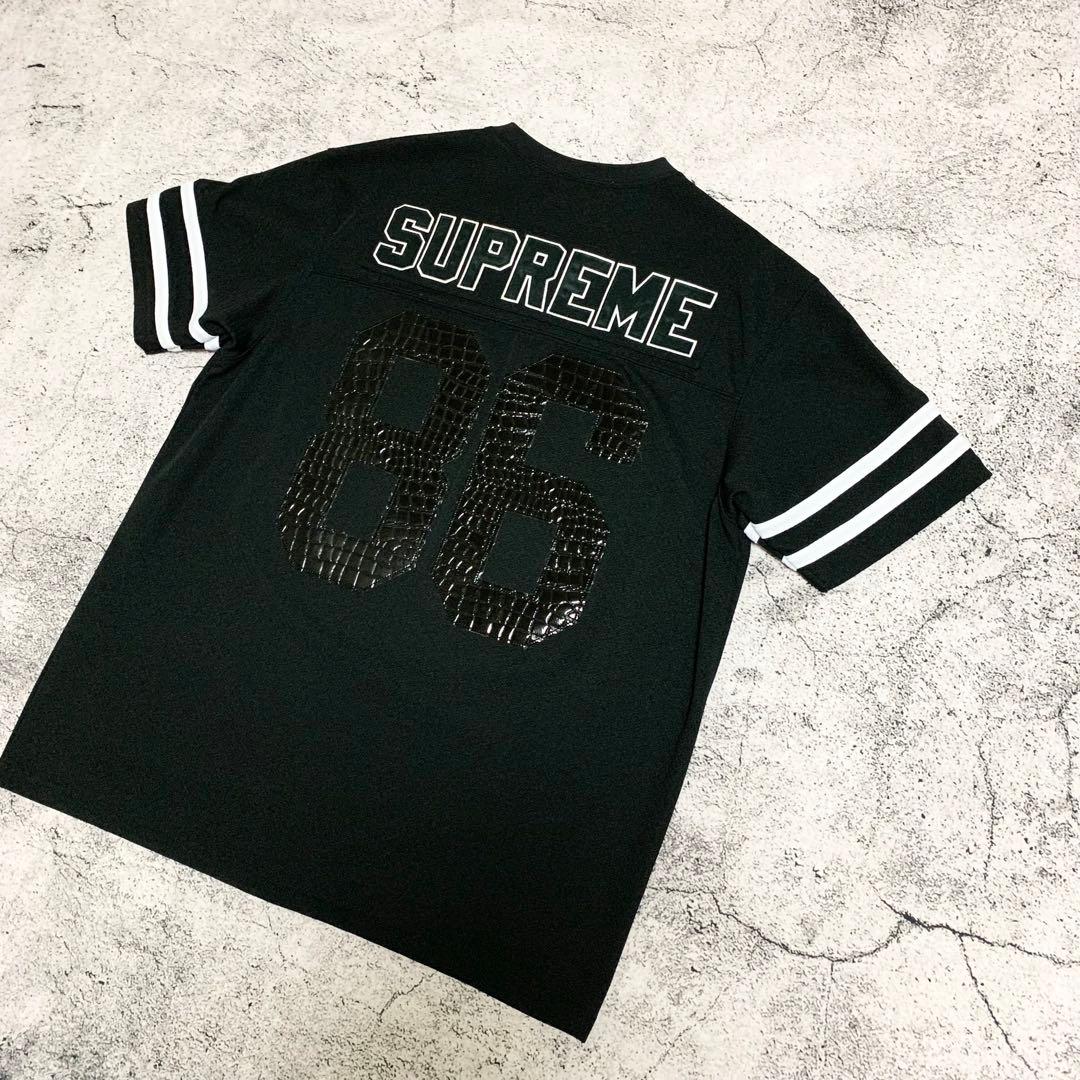 美品 Supreme メッシュTシャツ　フットボールジャージ　 クロコ型押　半袖