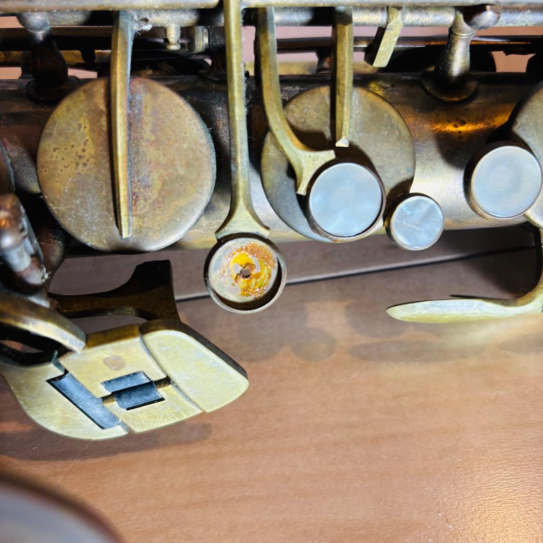 西ドイツ製 Vintage Tenor Sax 彫刻 真鍮 生地仕上げ 即日発送
