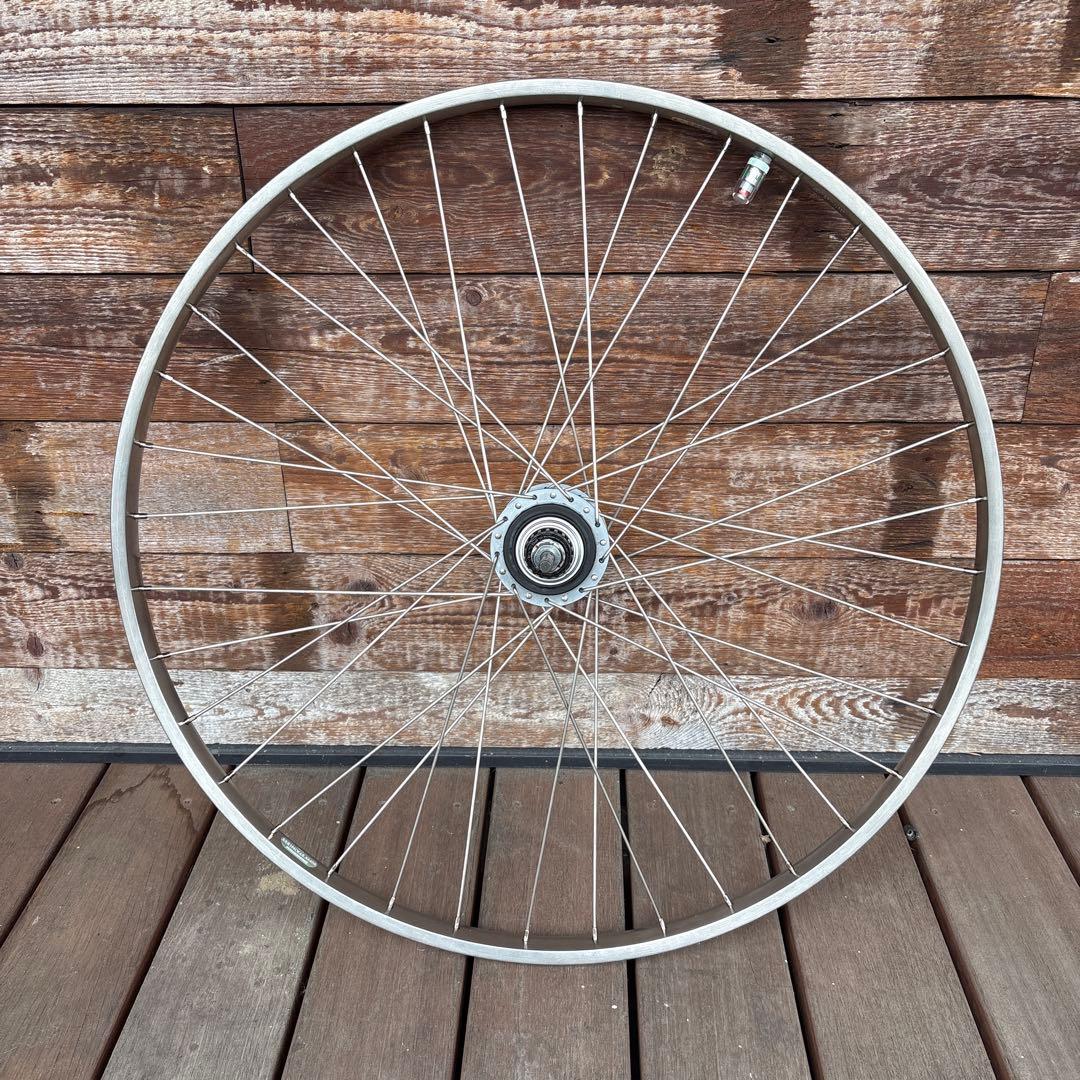 【新品】27インチ内装5段変速 完組リヤホイール 空気ミハル君付（アルベルトなど