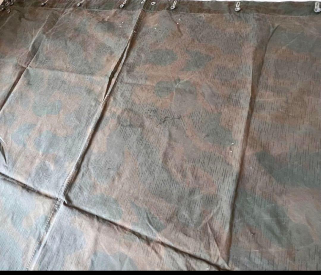 ①スイス軍幕 スプリンターカモ ツェルトバーン ミリタリー テント タープ