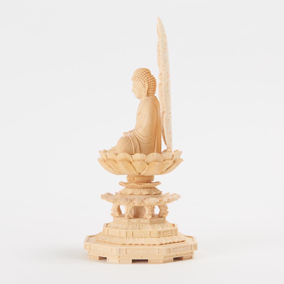 桧　２.５寸　釈迦如来　＃０５４