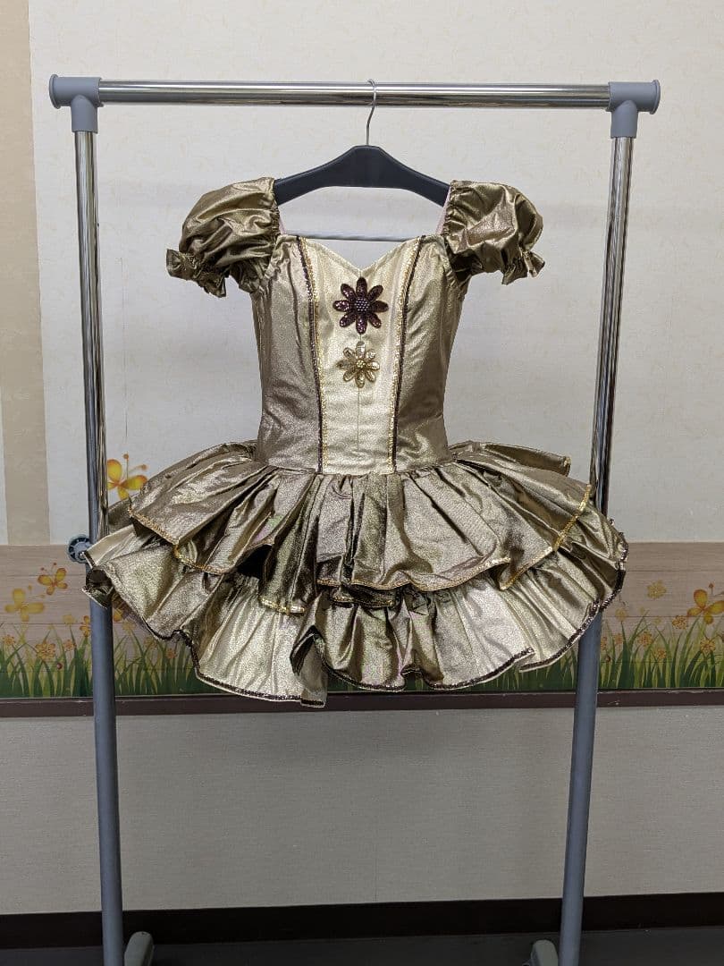 ゴールド/茶バレエチュチュ 7着セット