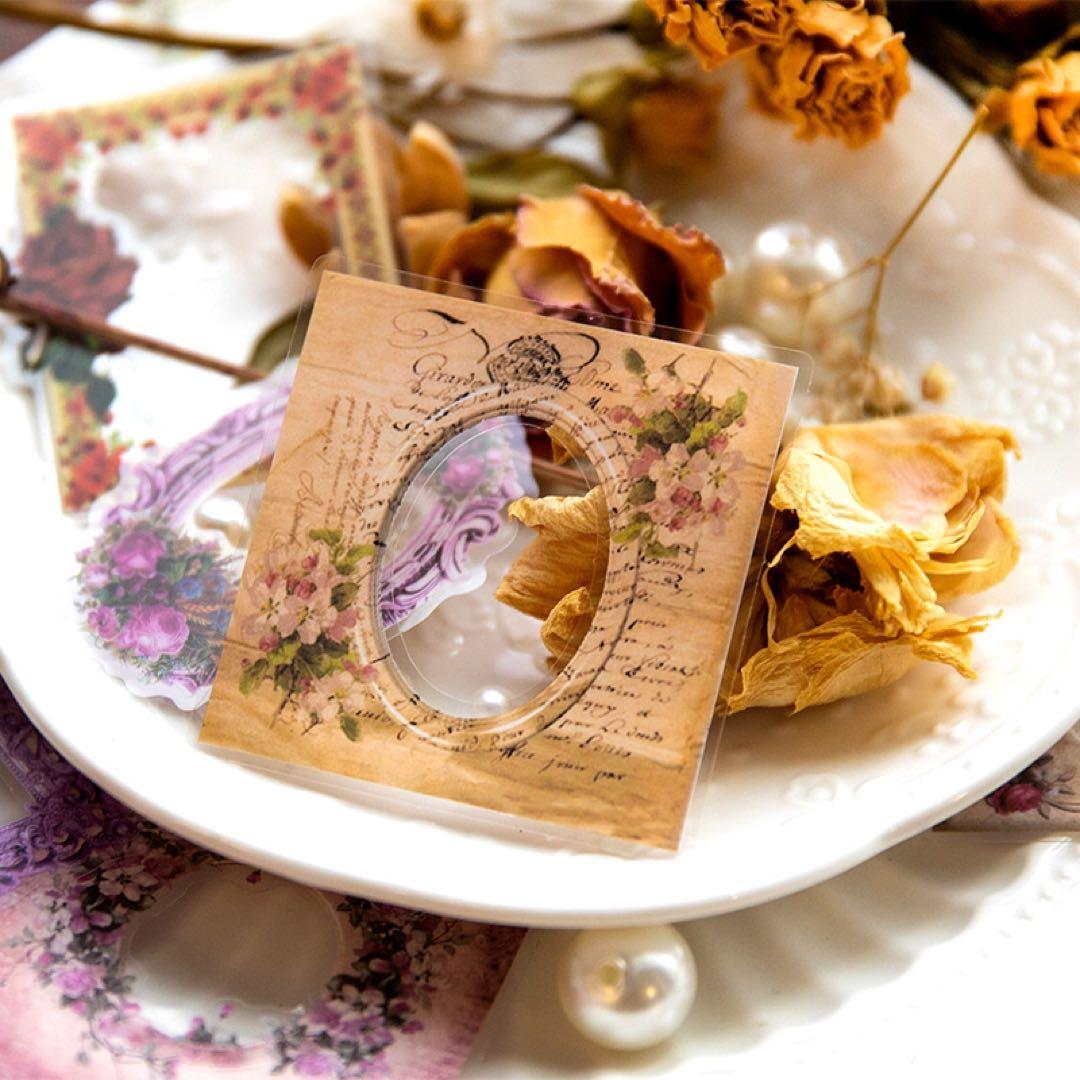 対鏡貼花シリーズ　INS枠PETステッカー　シール　6種　180枚