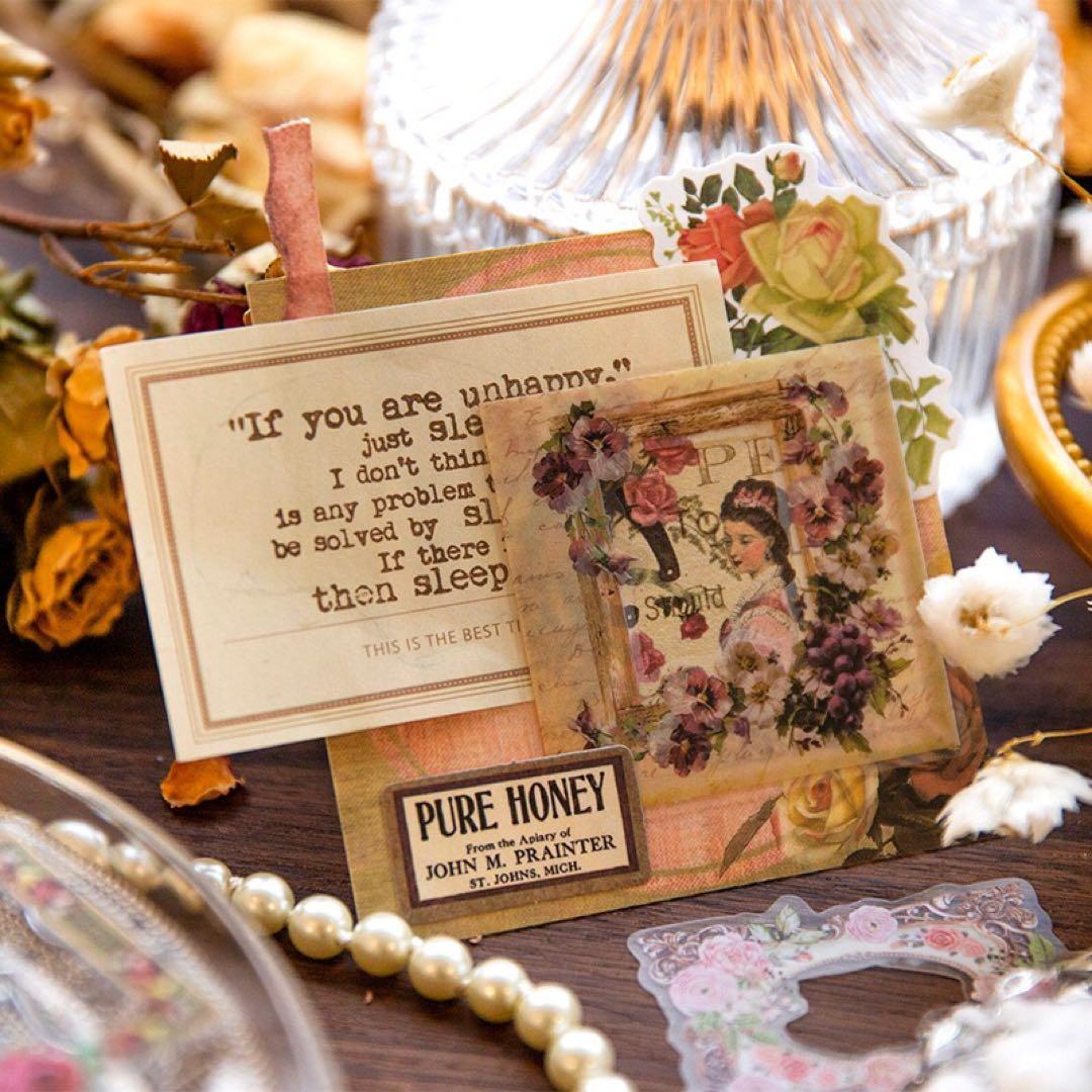 対鏡貼花シリーズ　INS枠PETステッカー　シール　6種　180枚