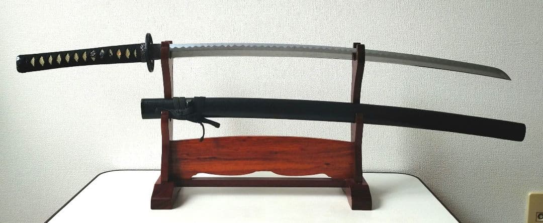 日本刀　黒塗鞘模造刀　美品　刀袋入り