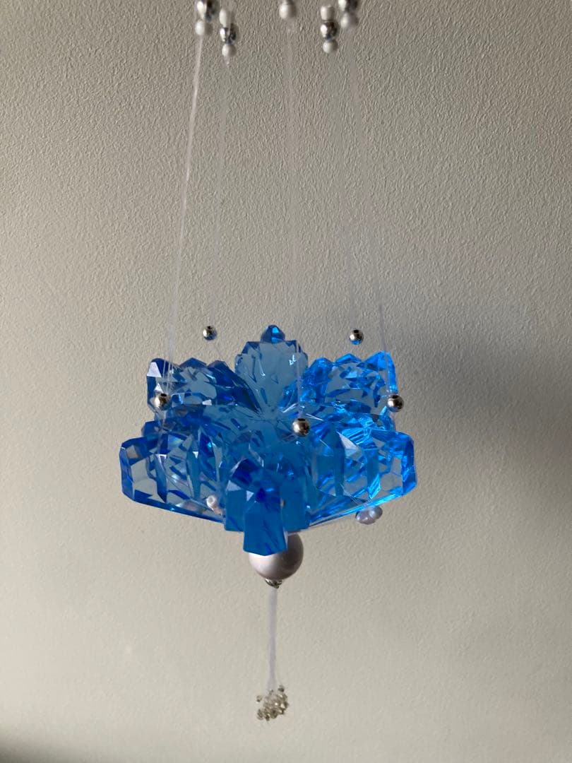 ビンテージ　クリスタルオブジェ　インダストリアル　シャンデリア　ホルダービーズ