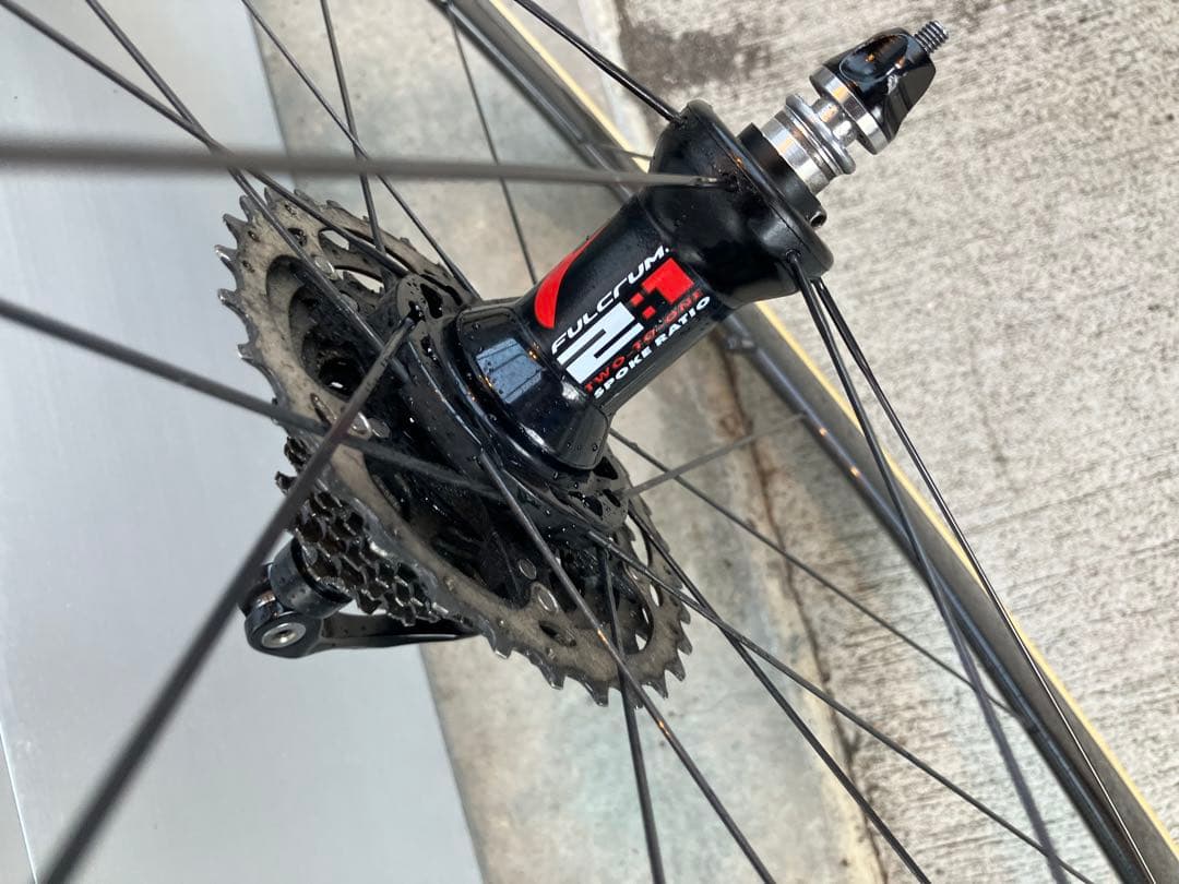 フルクラム　レーシングスピード50カーボンホイール前後セット　タイヤ&予備タイヤ