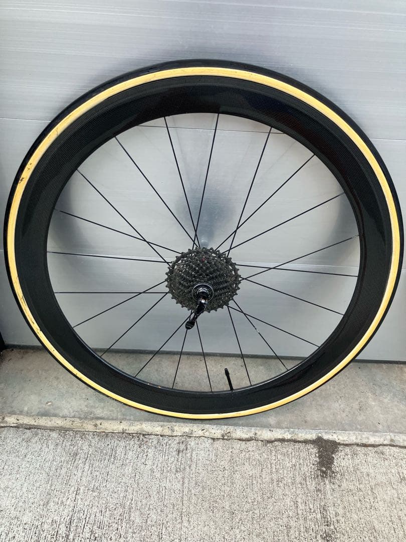 フルクラム　レーシングスピード50カーボンホイール前後セット　タイヤ&予備タイヤ