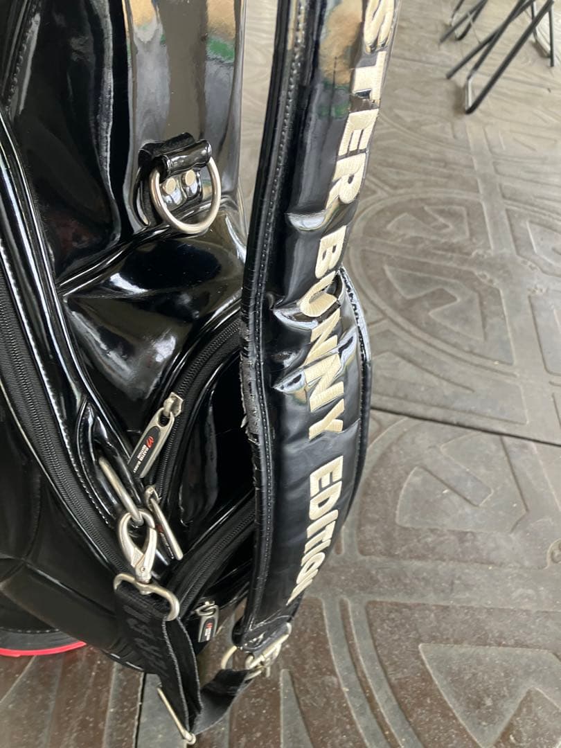 中古　マスターバニー　キャディバッグ　ブラックエナメル