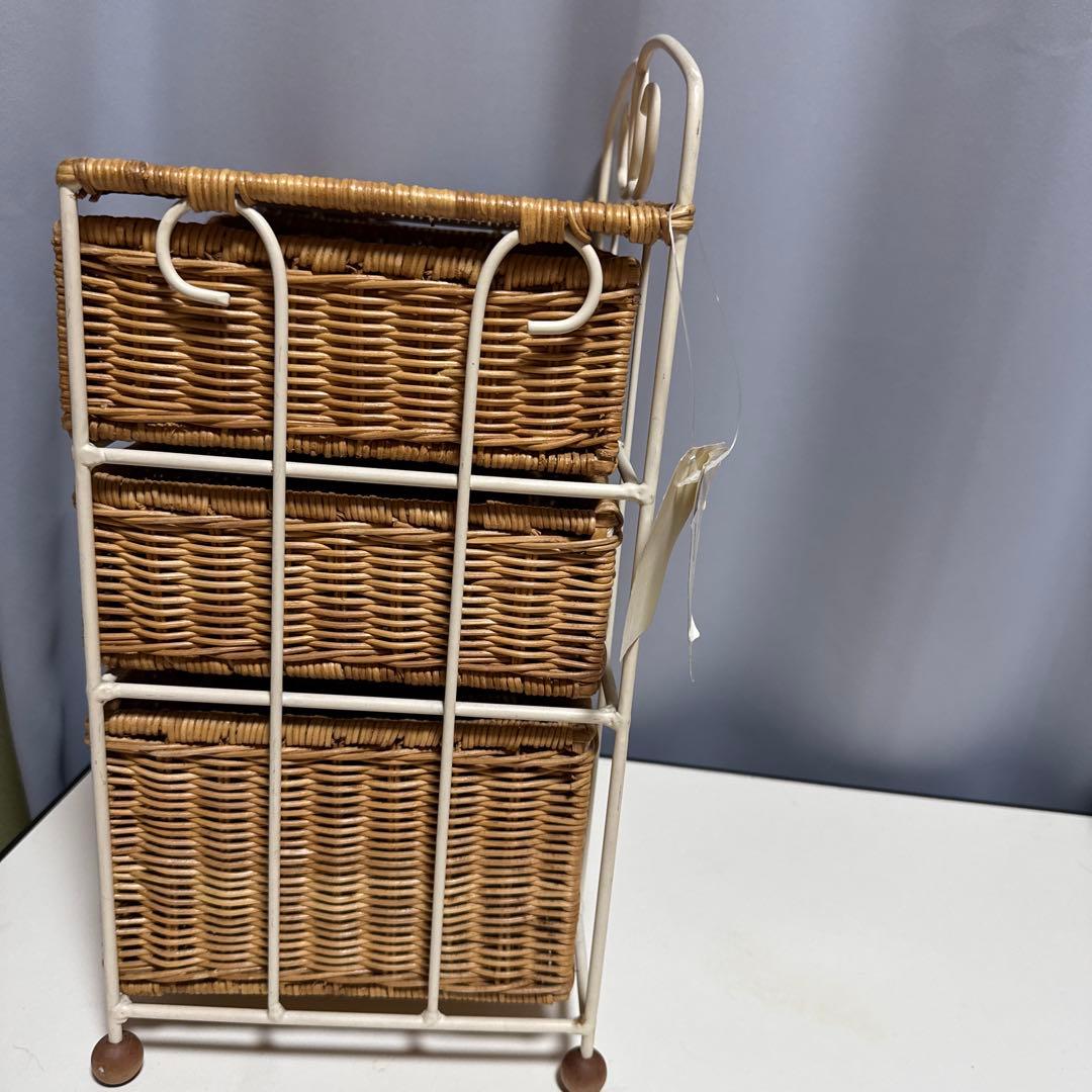 希少2001タグ付　fairy kitty フェアリーキティ♡ラタン3段ラック