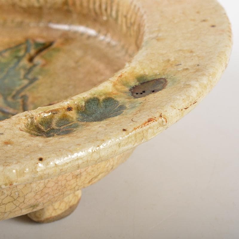 北大路魯山人作　黄瀬戸釉　蕪文　鉢　共箱　U　R7111