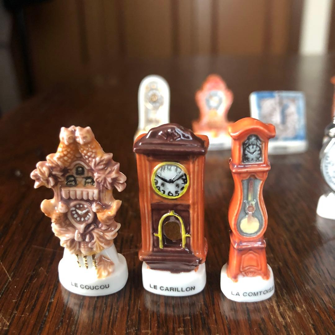 フェーヴ　アンティーク風時計ミニチュアコレクション　11個