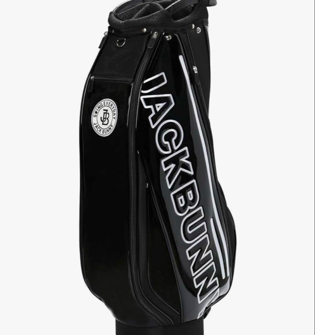 新品 JACK BUNNY ジャックバニー エナメル キャディバッグ ブラック