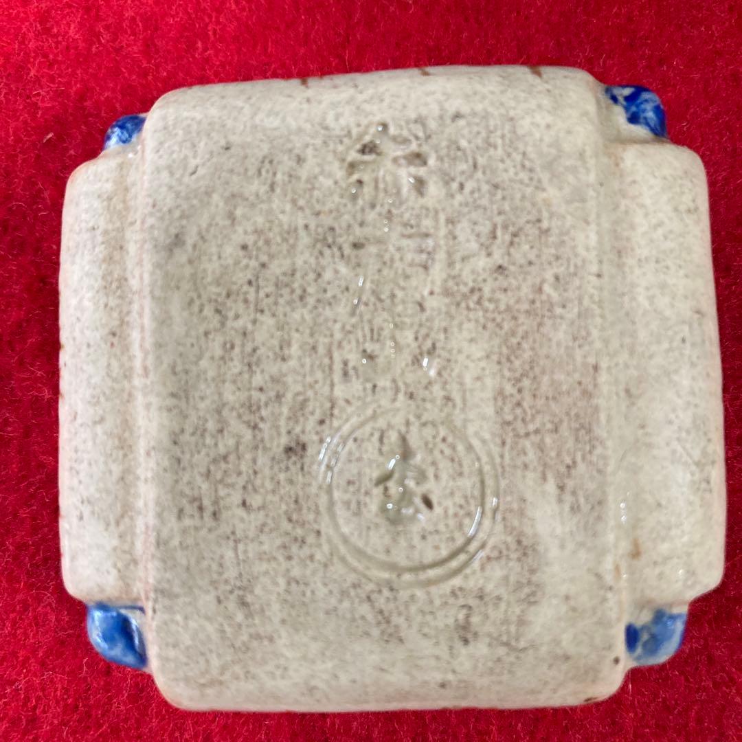 茶道具　赤膚焼　江戸時代　香合　奥田木白造　糸巻香合　共箱　仁清写／ 茶道　利休