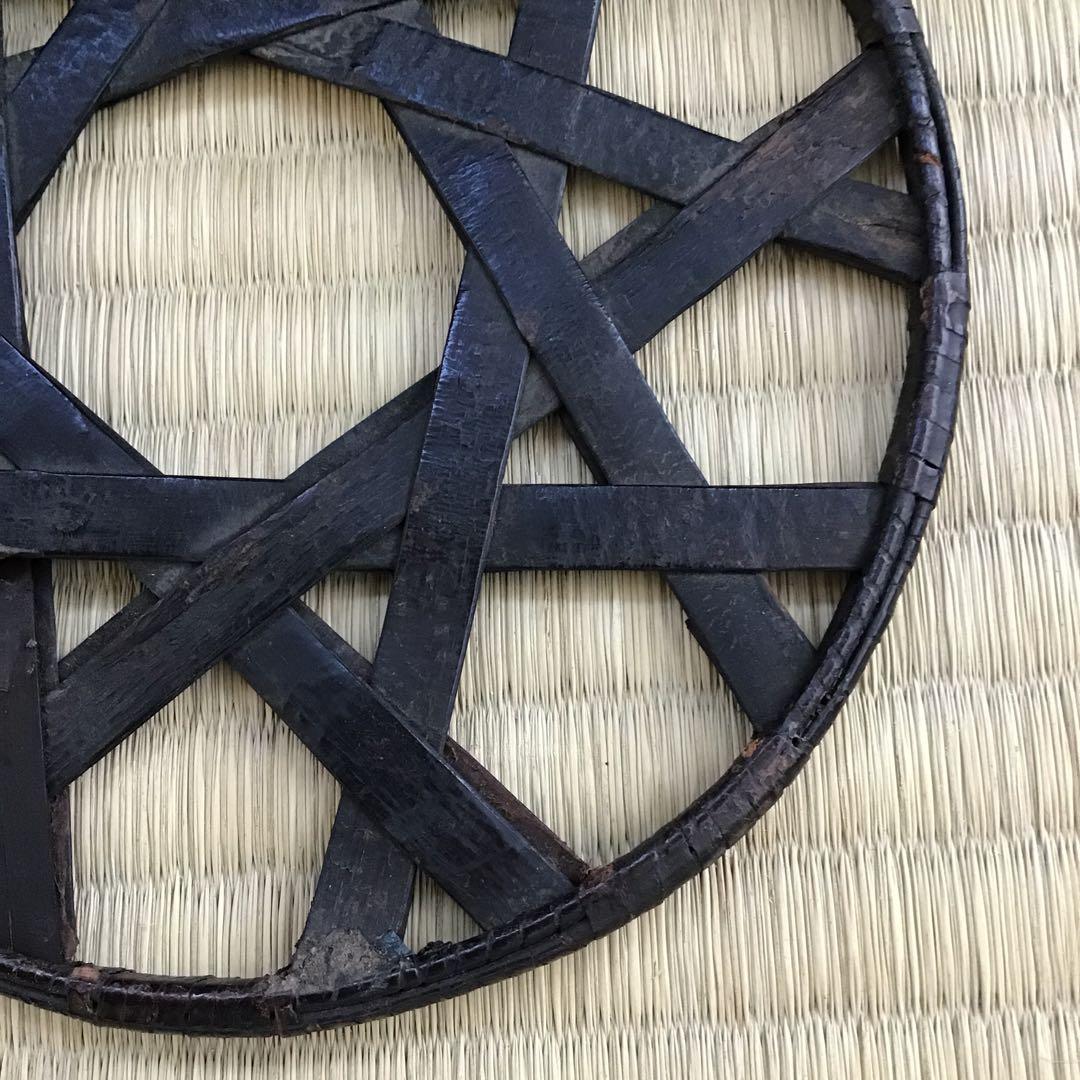 茶道具　釜敷　時代カンバ釜敷　宗慶書付　収納袋共箱　税抜25万購入　S228KS