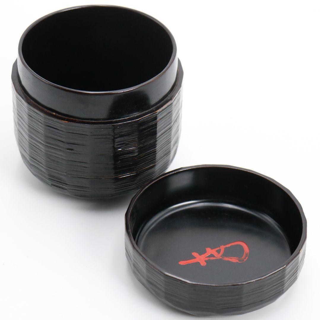 木具師 橋村萬象作 笹蒔絵 折撓中棗 裏千家十四代 淡々斎書付　AW822　N1